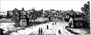 2 pav. Juozapas Ozemblovskis. Miesto panorama nuo Panerių. 1840. Litografija